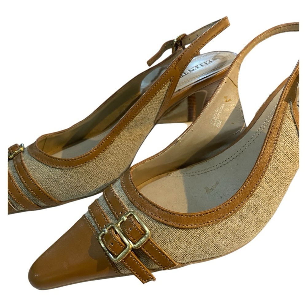 Size 8 Ellen Tracey Slingback 3 inch Heel - Picture 3 of 10